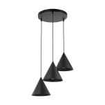 10067  CONO BLACK LAMPA WISZĄCA 3 KOŁO S